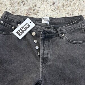 Princess Polly asymmetric straight leg jeans black NET. US size 8